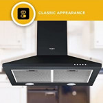 Whirlpool 60 cm 750 m³/hr Kitchen Chimney - CLASSIC CF 60 BK HOOD (Cassette Filter, Black)