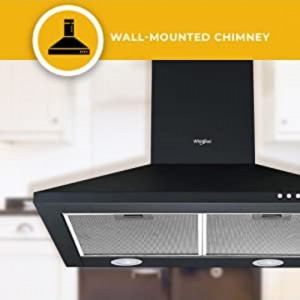 Whirlpool 60 cm 750 m³/hr Kitchen Chimney - CLASSIC CF 60 BK HOOD (Cassette Filter, Black)