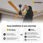 atomberg Renesa 1200mm BLDC Ceiling Fan with Remote Control | BEE 5 star Rated Energy Efficient Ceiling Fan | High Air Delivery with LED Indicators |