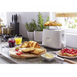 Philips Daily Collection HD2582/00 830-Watt 2-Slice Pop-up Toaster (White)