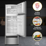 Whirlpool 270 L (313D) Frost Free Triple-Door Refrigerator (FP 313D PROTTON ROY ALPHA STEEL (Z), Double Door Refrigerator space)