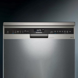 Siemens 14 Place Settings iQ500 free-standing dishwasher (SN25HI00VI, Fingerprint free steel)