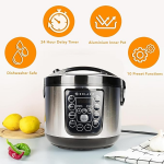 SOLARA MultiPurpose Electric Rice Cooker, 4 Litre - Cool Touch MultiPurpose Cooker and Food Steamer, Digital Rice Cooker, 4 Cups (8 Cups Cooked) with